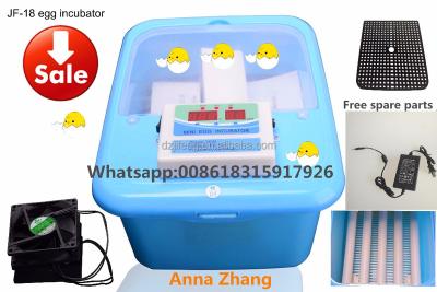 China JF-egg fully automatic incubator, fully automatic, chicken egg incubator, 18 eggs factory price for sale for sale