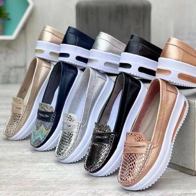 China New casual shoes fashion autumn fashion trend color round low head female pure buckle soft single polka dots for sale