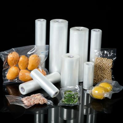 China Customized high quality clear transparent barrier and embossed vacuum bag for food storage for sale