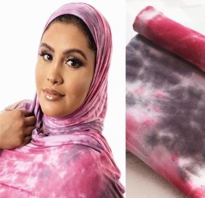 China Direct Wholesale Luxury Design Cotton+spandex Design Cotton+spandex Direct Wholesale Tie Dye Chiffon Shawls Digital Printed Heavy Hijab Scarf for sale