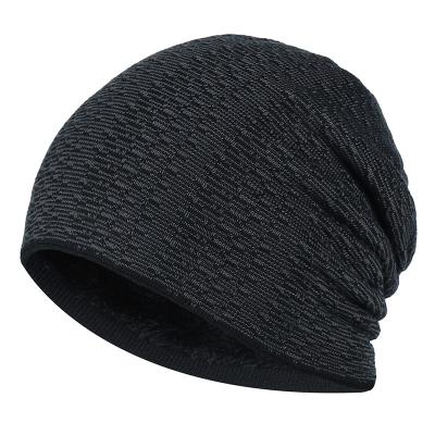 China Wholesale Character Fleece Striped Mens Warm Ski Beanies Knit Beanie Winter Slouch Beanie Hats for sale