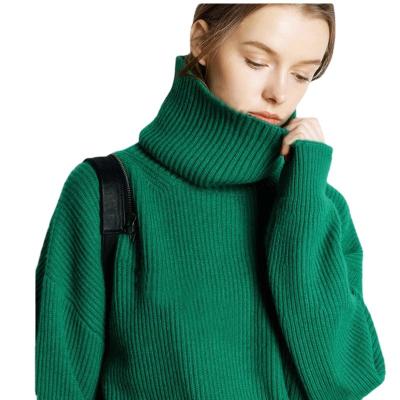 China Breathable Top Fashion Custom Women Sheath Long Turtle Neck Women's High Neck Girl Knitted Pullover Sweater for sale