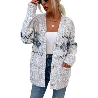 China Vintage Christmas New Year Cardigan Sweater Coat Sweater Female Funny Knitted Christmas Custom Made Wholesale Breathable for sale