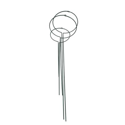 China Round Garden Plant Support Ring Durable Adjustable Garden Support Stake Metal Half for sale