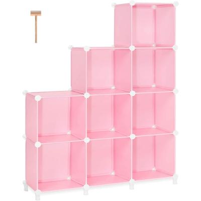 China Sustainable Cube Storage 9-Cube Closet Organizer Storage Shelves Cubes Organizer DIY Shelf Bookcase for sale