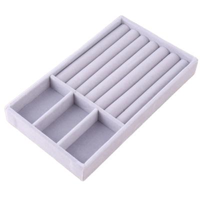 China Factory Wholesale Jewelry Accessory Eco - Friendly Flocking Storage Tray Ring Holder Dish for sale