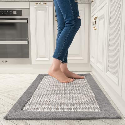 China Washable Kitchen Floor Mats For Front Sink Kitchen Covers Anti Slip Twill Anti Fatigue Kitchen Blanket for sale