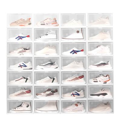 China Pull-out type thickened workable plastic shoe box space-saving shoe storage box for sale