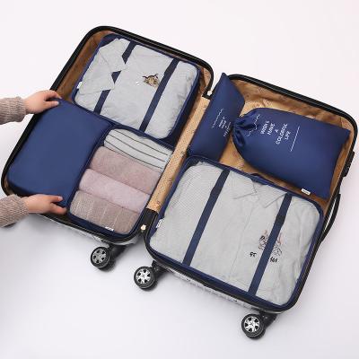 China Modern 6 Piece Travel Storage Bag Set Luggage Storage And Clothing Matching Bag for sale