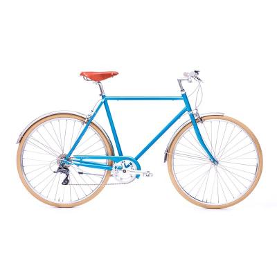 China 700c 8 Speed ​​Street Vintage Steel Colored Bicycle Retro Urban City Bike For EU for sale