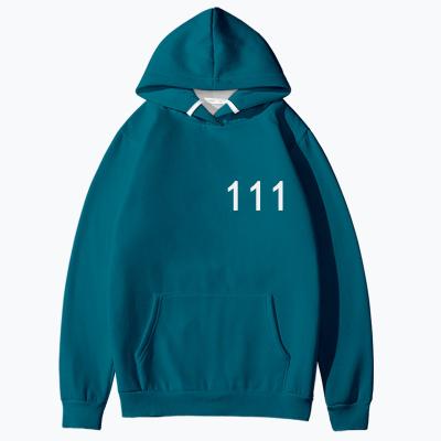 China Anti-wrinkle squid game adult sweater with hood the same clothes squid game plus size men's hoodies and sweatshirts for sale