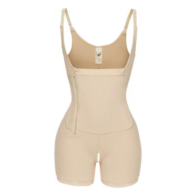 China Breathable Large Size Zipper-breasted Woman One Piece Abdomen Side And Hips Body Shaper for sale