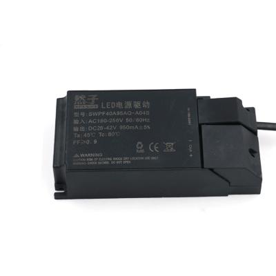 China LED Light 220V Input Voltage Output 950ma 40W Constant Current LED Driver for sale