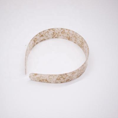 China Korea/Tokyo/France style lady headband 3mm goldleaf acetate custom acrylic wide headband women for sale