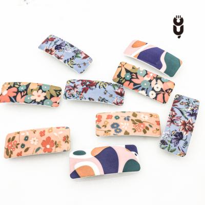 China CANYUAN New Korean Fashion Style Hair Barrettes For Little Girls All Pictures UV Printed Hair Clips For Women Hairgirps For Kids for sale