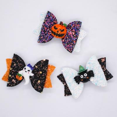 China New Arrival Fashion Hair Decoration Kids Hair Accessories Glitter Butterfly Halloween Hair Clips For Babies for sale