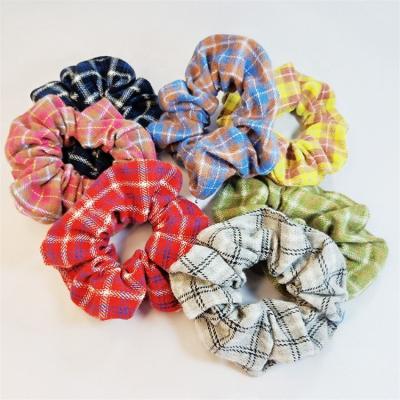 China Fashion new arrival fashion women hair bands colors plaid band hair scrunchies cool girls for sale