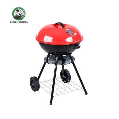 China Easily assembled high quality detachable portable outdoor camping grill with wheels and charcoal grill with cover for sale