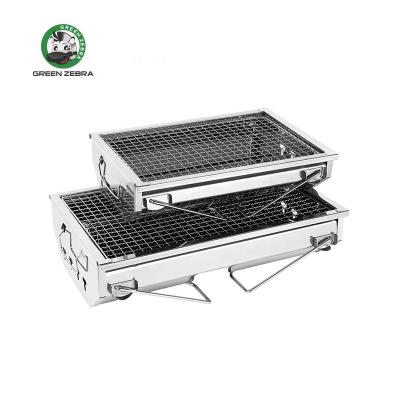 China Widely Used Multifunctional Foldable Charcoal Grill Easily Assembled Stainless Steel Outdoor Grill for sale