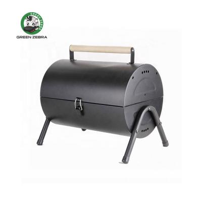 China Easily Assembled Widely Used Outdoor Camping Barbecue Double Sided Oven BBQ Grills Barrel With Large Container Charcoal for sale