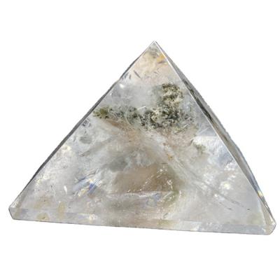 China Europe Crystal Crafts Natural White Crystal Pyramid Ornaments Decoration Accept Custom Made for sale