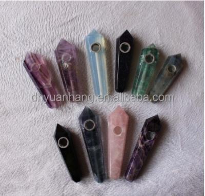 China Europe Natural Precious Crystal Hand Carved Pipes Amethyst Crystal Pipes Smoking Crystal Pipes For Sale for sale