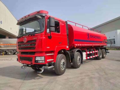 China SHACMAN F3000 Water Tank Truck 8x4 380hp EuroII Rood 4000 Gallon Water Truck Te koop