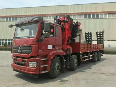 Cina Euro II Cran Cargo Truck SHACMAN H3000 Construction Crane Truck 8x4 340 hp in vendita