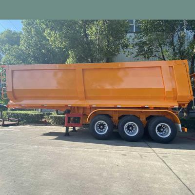 China SHACMAN CIMC 3 Axle Mining U Shaped Semi Trailer Tipper Dump Truck zu verkaufen