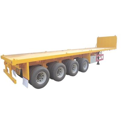 Κίνα Steel 4 Axle 50ft Flatbed Container Semi Trailer SHACMAN CIMC προς πώληση