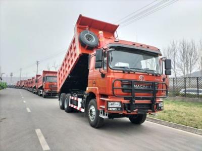 China Neon Red Dump Truck 25tons Capaciteit 20 kubieke meter Dump Body MAN Achsel Diesel aangedreven Te koop