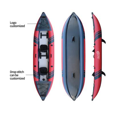 China 0.9mm PVC Factory Directly Foldable Pvc Kayak Inflatable Single/Double Person Inflatable Fishing Canoe for sale