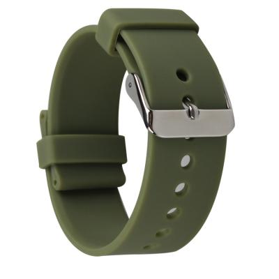 China Soft Silicone Rubber Watch Strap Loops Bulk Watch Belts With Hole for sale