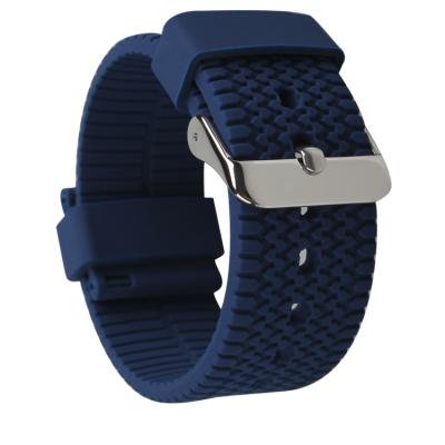 China Buckle Rubber Deployment Clasp Rubber Watch Band Strap For Sports Watch for sale