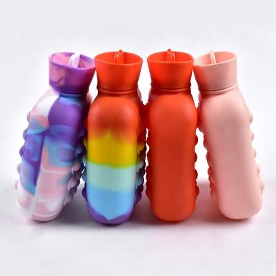 China Silicone Fashion Bundled Hot Water Bag Hand Warmer Hot Water Bottle Heating Silicone Soft Hot Water Bag for sale