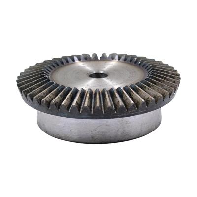 China Transmission Parts Mister C45 Carbon Steel Bevel Gear With Large Transmission Ratio (1:2 To 1:8) Precision Bevel Gear for sale