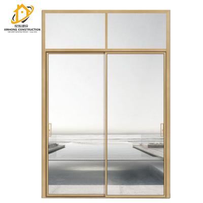 China Household Modern Silent Tempered Glass Fashion Sound Insulation Door Aluminum Alloy 16 Partition Interior Sliding Door for sale