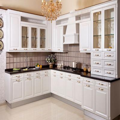 China Modern new designed stainless steel kitchen smart wall white kitchens with island designs cabinets for sale