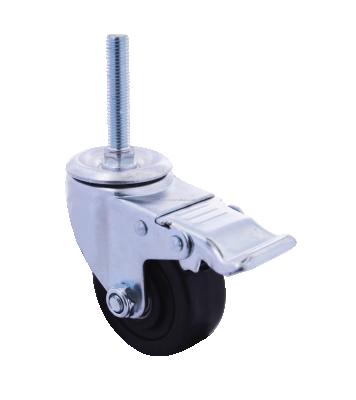 China Other 3-6 Inch Wheels Chrome Plating Tpr Rubber Material Swivel Lock Damping Casters Swivel Wheels for sale