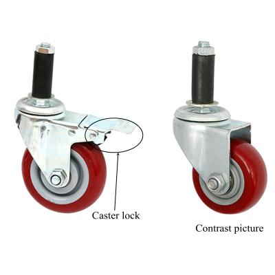 China Other Factory Caster Wheels / Chrome Plated Rubber Universal Damping Caster for sale