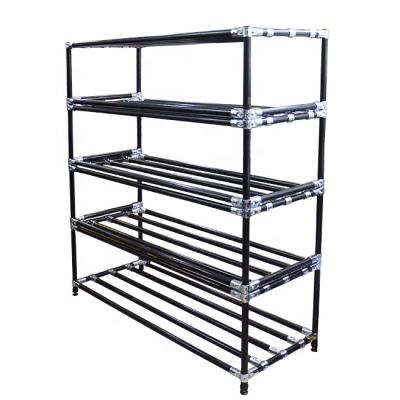 China Steel Heavy Duty Aluminum Alloy Stacking Racks For Storage Bury Multi-Layers Assemble Rack Lean Pipe Rack for sale