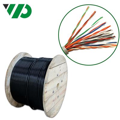 China Telephone Wire 10 Pairs Low Voltage Multi Core Solid Copper Underground Cat5e Electrical Cable Telephone Cable Twisted Electrical Wire for sale