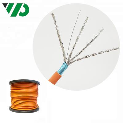 China Al Foil And Copper Tinned Braiding 25 Pairs Cat6A S/FTP Copper Low Smoke LSZH 10 Gigabit Network Telephone Cable for sale