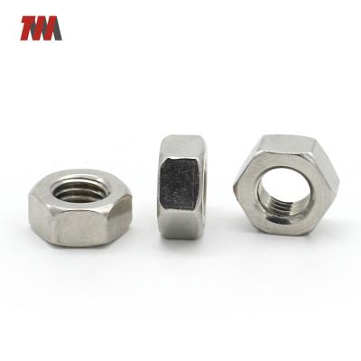 China DIN Heavy Industry Stainless Steel Thin Nut Thin Chamfered Hex Nuts Hex Nuts For Fastener High Strength For Industrial Use for sale