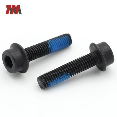 China Pan Cup Head Hexagon Screw with Socket Hex Head Screw Allen Bolt Wear Half Blue Glue for sale