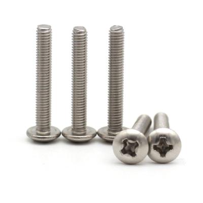 China Pan Stainless Steel Screw Pan Head Phillips Cross Recessed Drive Machine Screw for sale