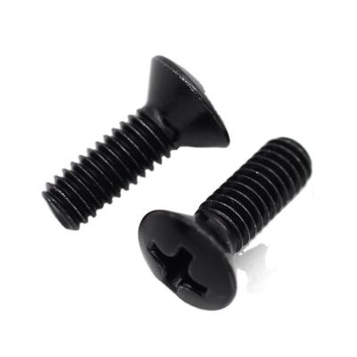 China Hot Sale 8.8 Grade Oval Head Philip Black Zinc Automotive Screw For Cars for sale