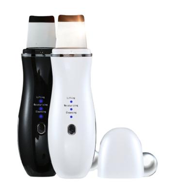 China OEM EMS Rechargeable Ultrasonic Spatula Skin Scrubber Ion Spa Face Peeling Facial Cleaning for sale