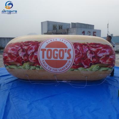 China 0.18mm PVC Customized Inflatable Burger Helium Balloon Can With Logo For Advertising Or Events for sale