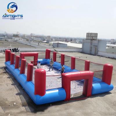 China Factory Price High Strength Custom Large Inflatable Human Table Soccer Field Giant Size Foosball Court For Sale for sale